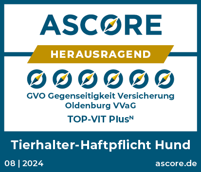 GVO Versicherung -  ASCORE TOP-VIT PlusN Tierhalter-Haftpflicht Hund